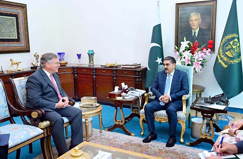 U S Ambassador To Pakistan Amb Donald Blome Calls On Caretaker Prime