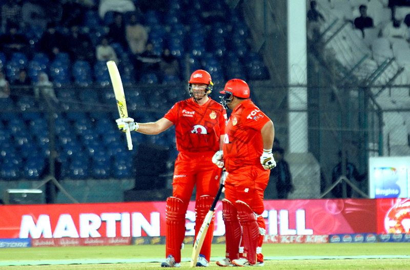 Quetta Gladiators Players Celebrate The Dismissal Of Islamabad United