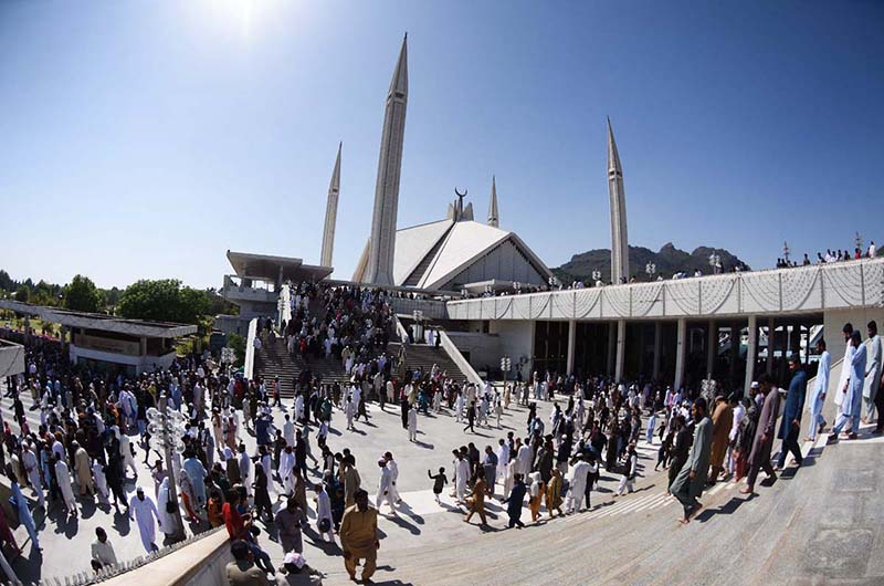 A Religious Scholar Deliver Jumma Khutbah Sermon At Faisal Masjid