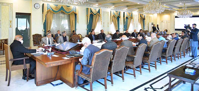 Prime Minister Muhammad Shehbaz Sharif chairs a meeting on matters ...