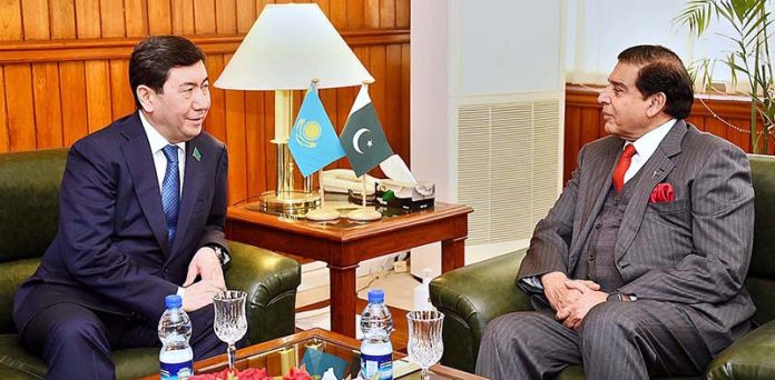 Chairman Mazhilis of the Parliament of Kazakhstan Yerlan Koshanov called on Speaker National Assembly Raja Pervez Ashraf at the Parliament House