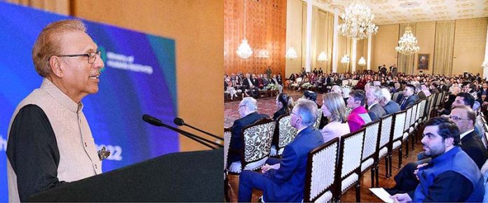 President Dr Arif Alvi addressing a ceremony in connection with the International Day for Persons with Disabilities (PWDs) at Aiwan-e-Sadr