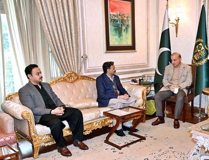 Member of the Punjab Assembly Chaudhary Ashraf Ali Ansari calls on Prime Minister Muhammad Shehbaz Sharif.