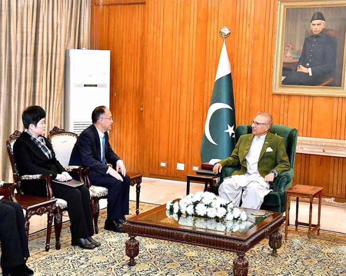 The outgoing Ambassador of China to Pakistan, Nong Rong paying farewell call on President Dr. Arif Alvi at Aiwan-e-Sadr