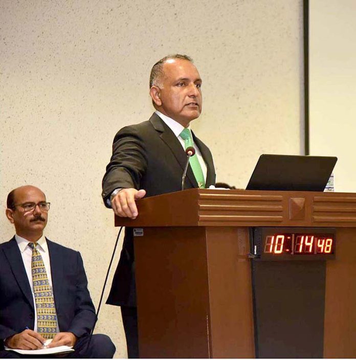 Chairman NDMA Lt. Gen Inam Haider Malik sharing his remarks during Workshop on Local Needs Gap Analysis and Framework of Remodeled National Disaster Preparedness and Response