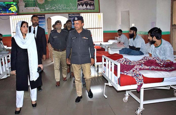 District and Session Judge Jazeela Aslam visiting the District Jail Hospital.