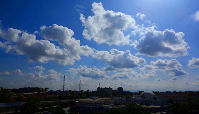 A beautiful view of clouds hovering over the sky in the Provincial Capital