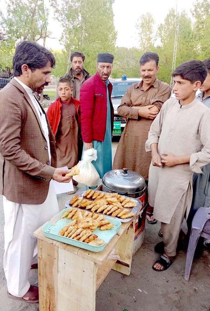 On the direction on Deputy Commissioner Gilgit Usama Majeed District Magistrate inspecting the food items during the holy month of Ramazan