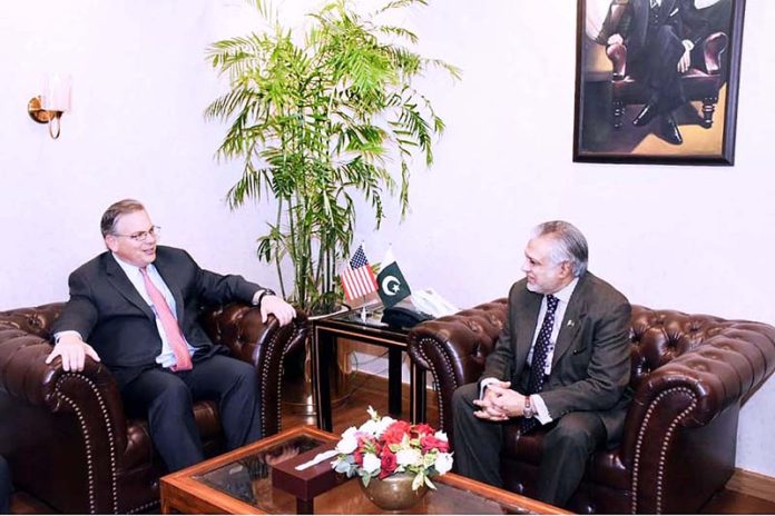 Ambassador of the United States of America to Pakistan, Donald Blome calls on Federal Minister for Finance and Revenue, Senator Mohammad Ishaq Dar