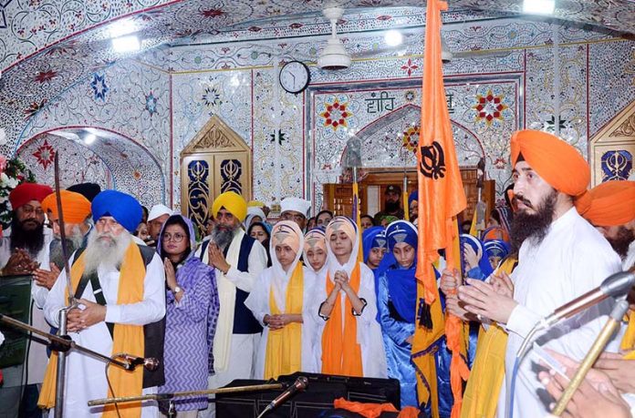 Sikh Yatrees are performing their rituals at Gurdwara Panja Shaib during Besakhi Mela and Bhog Rituals