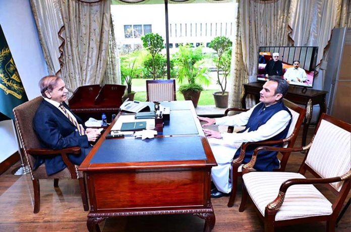 Member of the National Assembly Ameer Haider Khan Hoti calls on Prime Minister Muhammad Shehbaz Sharif