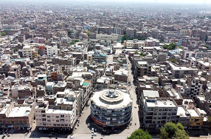 A beautiful aerial view of city