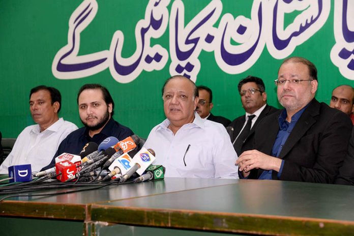 Chaudhry Wajahat Hussain announces to quit PTI in a press conference at Muslim League House Davis Road