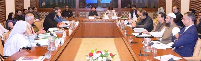 Senator Kauda Babar, Chairman Senate Standing Committee on Information Technology and Telecommunication presiding over a meeting of the committee at Parliament House