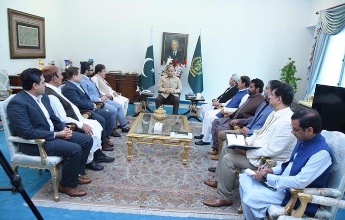 A delegation of PML-N leadership from Balochistan calls on Prime Minister Muhammad Shehbaz Sharif