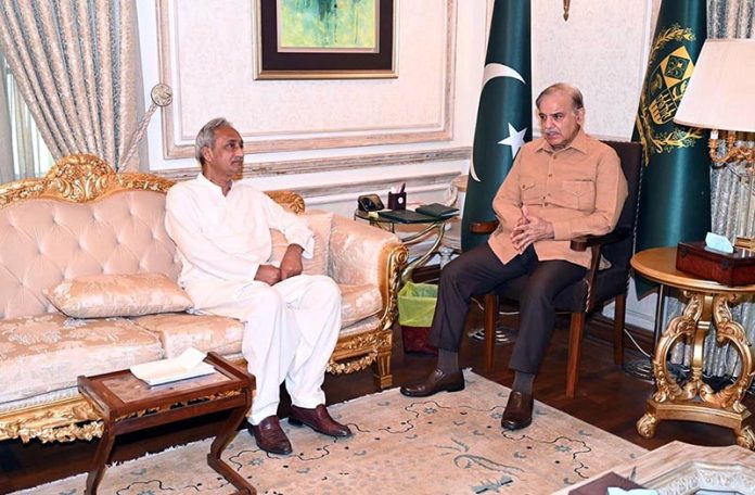 Former Minister of State and MNA, Syed Javed Ali Shah calls on Prime Minister Muhammad Shehbaz Sharif