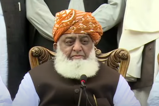 JUI chief reaches Quetta to address Tofan Al-Aqsa procession