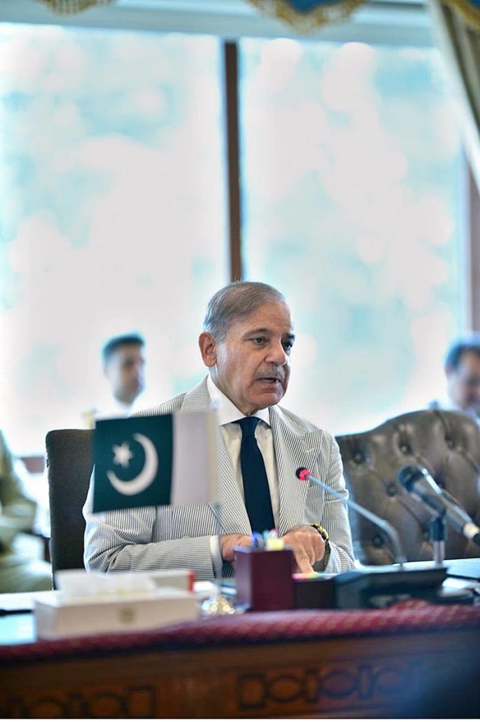 Prime Minister Muhammad Shehbaz Sharif and Vice-Premier of State Council of China, He Lifeng in delegation level talks at Prime Minister's Office