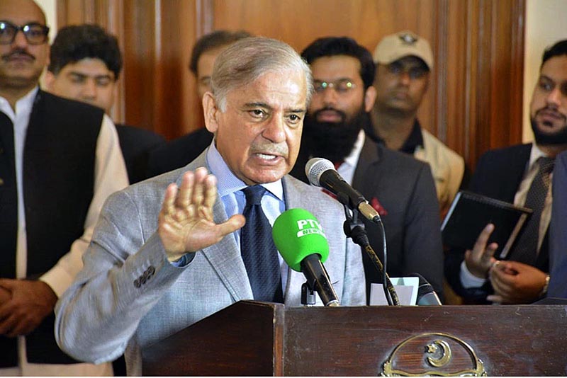 Prime Minister Muhammad Shehbaz Sharif Addressing During The Signing ...