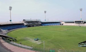 An aerial view of Multan Cricket Stadium ready to host the First match of the Asia Cup 2023 tournament opener between Pakistan and Nepal on 30 August