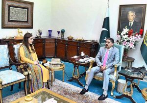 Chairperson of National Commission on the Rights of Child and Former Senator Ayesha Raza Farooq called on Caretaker Prime Minister Anwaar-ul-Haq Kakar