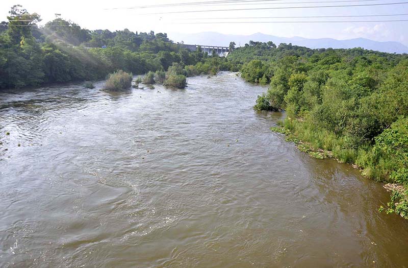 Rawal Dam authorities open spillway of the reservoir after dam water level rose to alarming level due to heavy rain