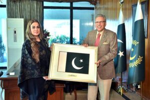 Astronaut Ms. Namira Saleem called on President Dr Arif Alvi, at Aiwan-e-Sadr