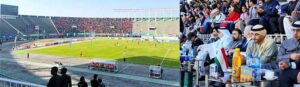 Caretaker Federal Minister for Interior, Sarfraz Ahmed Bugti witnessing the Pakistan vs Tajikistan FIFA World Cup Qualifier match as Chief Guest