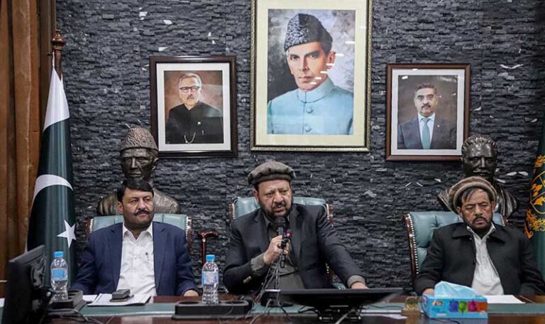 Chief MInister Gilgit-Baltistan Haji Gulbar Khan Addressing A Press ...