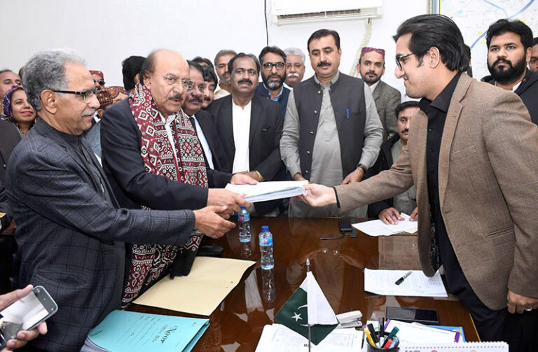 President PPP Sindh, Senator Nisar Ahmad Khuhro Submits His Nomination ...