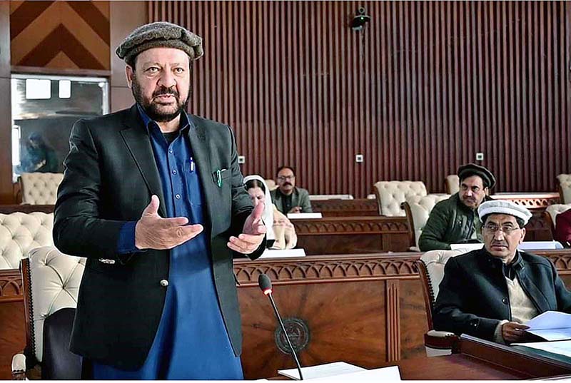 Chief Minister Gilgit-Baltistan Haji Gulbar Khan Addressing During The ...