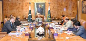 President Dr. Arif Alvi chairing a meeting on implementing employment quota for Persons with Disabilities (PWDs) at Aiwan-e-Sadr.