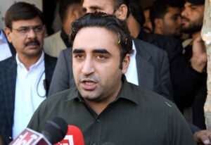 Chairman PPP Bilawal Bhutto Zardari casts his vote in Shaheed Major Mujahid Mirani Government Boys Primary School Polling Station Naudero in the constituency NA-194 and PS-10 during General Elections -2024.