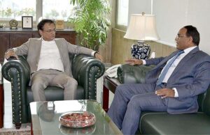 Secretary Muhammad Sohail Rajput, Board of Investment, meeting with Mr. K. K. Ahsan Wagan Ambassador Designate to Turkmenistan at Prime Minister's office, Board of Investment