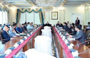 Prime Minister Muhammad Shehbaz Sharif chairs a meeting of the Federal Cabinet.