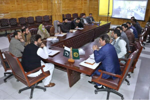 Member Gilgit-Baltistan Assembly Amjad Hussain advocate chairing a meeting GB Assembly Committee on Telecommunication issue in Gilgit-Baltistan at Assembly Secretariat