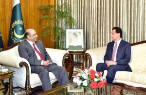 Speaker National Assembly, Sardar Ayaz Sadiq, called on President Asif Ali Zardari, at Aiwan-e-Sadr.