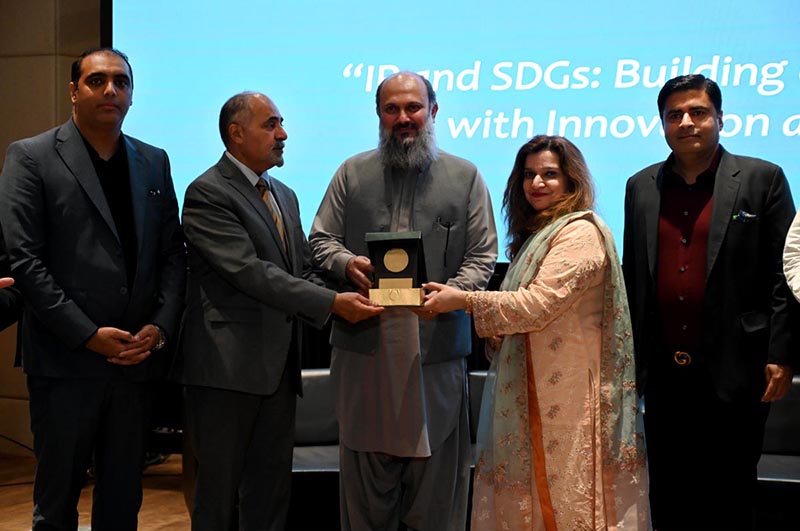 Federal Minister for Commerce, Jam Kamal Khan addressing on the occasion of "World IP Day Seminar 2024" organized by IPO-Pakistan in collaboration with Islamabad Chamber of Commerce & Industry at Islamabad Chamber of Commerce(ICCI)