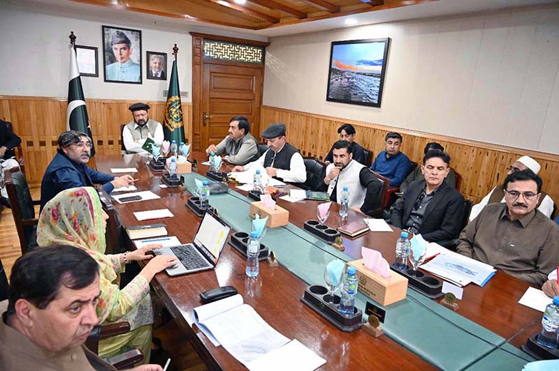 Chief Minister Gilgit-Baltistan, Haji Gulbar Khan presiding over the ...