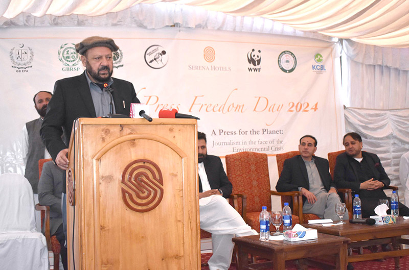 Chief Minister Gilgit-Baltistan, Haji Gulbar Khan Addressing During The ...