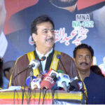 Acting President, Syed Yousaf Raza Gillani addressing a reception arranged in his honor.