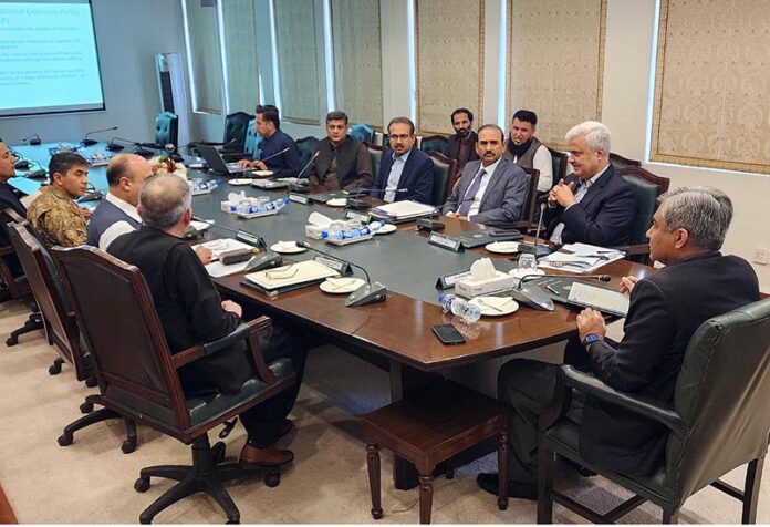 Federal Minister for Interior Mohsin Naqvi chairing an important meeting at the Ministry of Interior