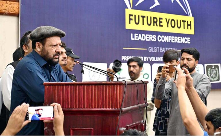 Chief Minister Gilgit-Baltistan Haji Gulbar Khan Addressing During The ...