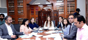 Senator Ayesha Raza Farooq, chairs the meeting of the Special Committee to Monitor Implementation of Anti-Rape ( Investigation and Trial) Act, 2021