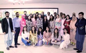 Minister of State for IT and Telecommunication Ms. Shaza Fatima Khawaja in a group photo after Government Digital Transformation Workshop