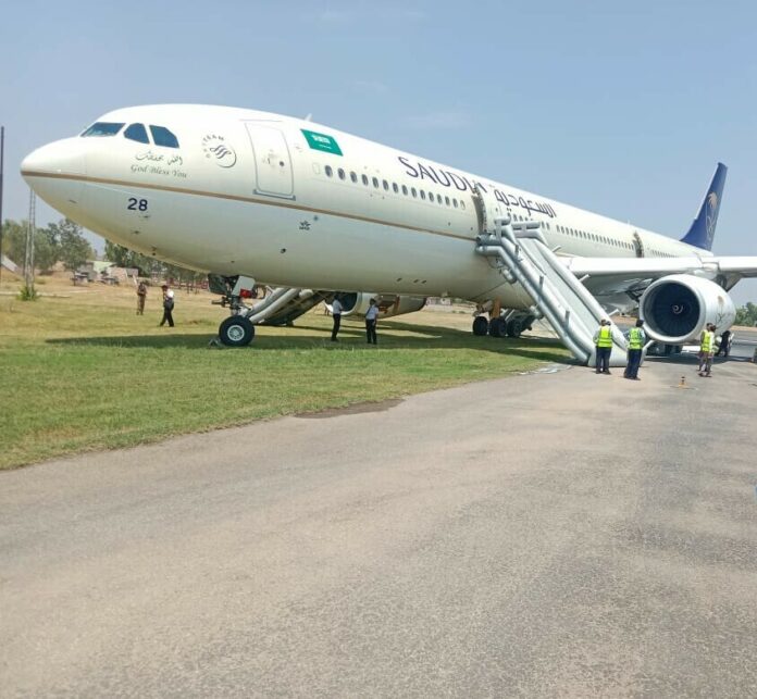 Saudi plane’s landing gear catches fire at BKIA