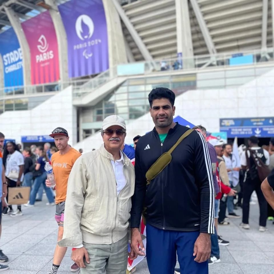 Pakistan's premier javelin thrower Arshad Nadeem at the Diamond League - warming up for the Paris Olympics