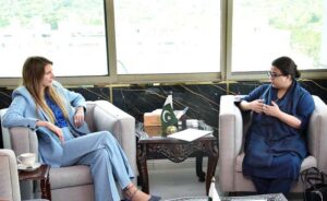 British High Commissioner to Pakistan Ms. Jane Marriott called on Minister of State for IT and Telecommunication Ms. Shaza Fatima Khawaja.