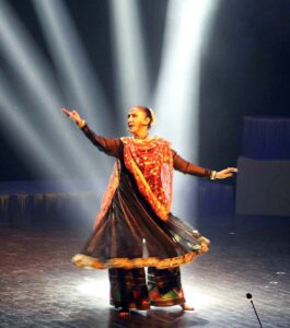 Renowned Artist, Nighat Chaudhry performing at Dance Junction Night during World Culture Festival 2024 at Arts Council of Pakistan Karachi last late night.