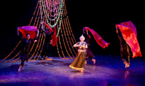 Renown Classical dancer Sheema Kermani performs *The Sound of Tinkeling Bells*during the World Culture Festival at Arts Council of Pakistan.